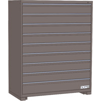 Modular Drawer Cabinet, 9 Drawers, 24" W x 24" D x 60" H, Grey EastCoast Offshore Supplies