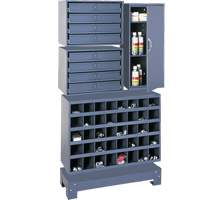 Unit&eacute; de stockage modulaire pour petites pi&egrave;ces, Acier, 8 tiroirs, 33-3/4" x 12-1/4" x 59-5/8", Gris EastCoast Offshore Supplies