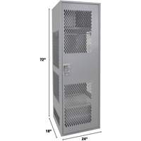 Casier pour &eacute;quipement avec porte, Acier, 24" la x 18" p x 72" h, Gris EastCoast Offshore Supplies