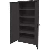 Armoire d'entreposage, Acier, 4 Tablettes, 66" h x 30" la x 15" P, Noir EastCoast Offshore Supplies