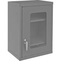 Armoire de rangement murale avec portes transparentes, 26-15/16" h x 18-1/8" la x 13-11/16" p, 2 tablettes, Acier, Gris EastCoast Offshore Supplies