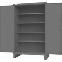 Armoire avec portes encastr&eacute;es en panneau perfor&eacute;, Acier, 4 Tablettes, 78" h x 48" la x 30" P, Gris EastCoast Offshore Supplies