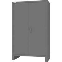 Armoire avec barre de suspension et portes encastr&eacute;es standards, Acier, 78" h x 48" la x 24" P, Gris EastCoast Offshore Supplies