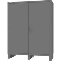 Armoire avec barre de suspension et portes encastr&eacute;es standards, Acier, 78" h x 60" la x 24" P, Gris EastCoast Offshore Supplies