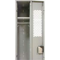 Vented Lockers, Bank of 3, 36 x 18" x 88", Steel, Grey, Knocked Down, Perforated EastCoast Offshore Supplies