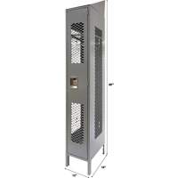 Vented Lockers, 12" x 18" x 88", Steel, Grey, Knocked Down, Perforated EastCoast Offshore Supplies