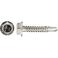 Drill-X Self-Drilling Hex Washer, #14 x 1" L, Zinc Plated EastCoast Offshore Supplies