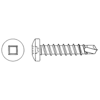 Self Drill Pan Head Screws, #8 x 1" L, Zinc Plated EastCoast Offshore Supplies