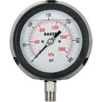 Pressure Gauge, 4-1/2" , 0 - 15 psi/0 - 100 kPa, Bottom Mount, Liquid Filled Analogue EastCoast Offshore Supplies