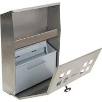 Smoking Receptacle, Wall-Mount, Stainless Steel, 1.6 Litres Capacity, 13-4/5" Height EastCoast Offshore Supplies