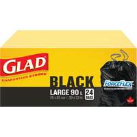 90L Garbage Bags, Regular, 30" W x 33" L, Black EastCoast Offshore Supplies