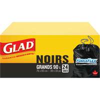 90L Garbage Bags, Regular, 30" W x 33" L, Black EastCoast Offshore Supplies