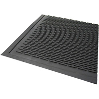 Tapis dext&eacute;rieur, Caoutchouc, Grattoir Type, Motif Plein, 3' x 5', Noir EastCoast Offshore Supplies