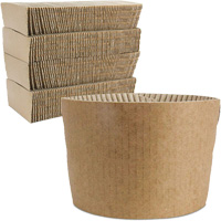 Manchons Kraft pour gobelet de caf&eacute;, Papier, 12 oz - 20 oz, Brun EastCoast Offshore Supplies