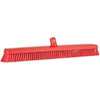 Heavy-Duty Push Broom, Fine/Stiff Bristles, 24", Red EastCoast Offshore Supplies