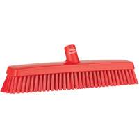 Push Broom Head, Fine/Stiff Bristles, 16-1/2", Polyester/Polypropylene, Red EastCoast Offshore Supplies