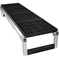 Trousse de plateforme de travail modulaire en aluminium &agrave; drainage ouvert FOUNDATION, 18" la x 72" pr, Capacit&eacute; de 400 lb, Enti&egrave;rement soud&eacute; EastCoast Offshore Supplies