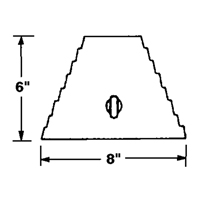 Wheel Chock, 9" x 8" x 6", Black EastCoast Offshore Supplies