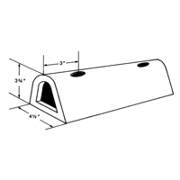 D&eacute;fenses de quai en caoutchouc refoul&eacute;, Caoutchouc, 4-1/2" la x 12" lo x 3-3/4" p EastCoast Offshore Supplies