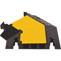 Protecteur de c&acirc;ble robuste &agrave; 3 canaux Yellow Jacket, virage &agrave; gauche EastCoast Offshore Supplies