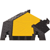 Protecteur de c&acirc;ble robuste &agrave; 3 canaux Yellow Jacket, virage &agrave; droite EastCoast Offshore Supplies