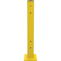 Poteau double pour barri&egrave;re de s&eacute;curit&eacute;, Acier, 5" lo x 44" h, Jaune s&eacute;curit&eacute; OSHA EastCoast Offshore Supplies