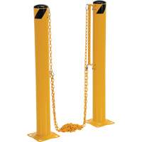 Dock Chain Barrier Bollard System, Steel, 42" H x 6-5/8" W, Yellow EastCoast Offshore Supplies