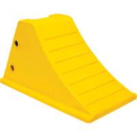 Wheel Chocks with Aluminum Tread, Polyurethane, Safety Yellow, 11-1/4" W x 21" D x 12-1/4" H EastCoast Offshore Supplies