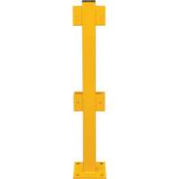 Poteau en ligne pour garde-corps l&eacute;gers, Acier, 42" h, Jaune s&eacute;curit&eacute; OSHA EastCoast Offshore Supplies