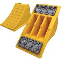 40 Ton Large Equipment Wheel Chock with Aluminum Cleats, Urethane, Yellow EastCoast Offshore Supplies