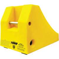 400 Ton Large Equipment Wheel Chock with Handle & Hole, Urethane, Yellow EastCoast Offshore Supplies