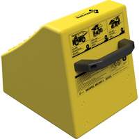 Checkers Safety Heavy-Duty Ultra Class Mining Wheel Chock without Bracket, HDPE, Yellow, 14-1/2" W x 17-1/2" D x 16" H EastCoast Offshore Supplies
