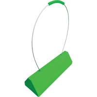 Checkers Safety SafeRay  Aircraft Wheel Chock with Ergonomic Cable Handle, Urethane, Fluorescent Green, 24" W x 8" D x 6" H EastCoast Offshore Supplies