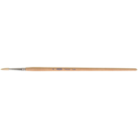 Pinceau de forme ronde en soies blanches pures pour marquage, Largeur de la brosse de 3/16", Soie blanche, Manche &agrave; Bois EastCoast Offshore Supplies