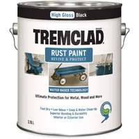 Tremclad&reg; Water-Based Rust Paint, 3.78 L, Gallon, Black EastCoast Offshore Supplies