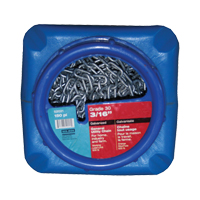 Hot-Dipped Galvanized Chains, Carbon Steel, 3/16" x 150' (45.7 m) L, Grade 30, 630 lbs. (0.315 tons) Load Capacity EastCoast Offshore Supplies