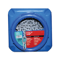 Hot-Dipped Galvanized Chains, Carbon Steel, 1/4" x 100' (30.4 m) L, Grade 30, 1100 lbs. (0.55 tons) Load Capacity EastCoast Offshore Supplies