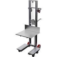 Empileur &agrave; plateforme, M&eacute;canisme Treuil manuel, Capacit&eacute; de 400 lb, Levage max de 60" EastCoast Offshore Supplies