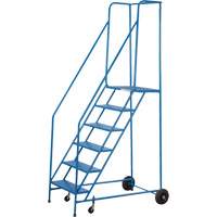 CSA-Certified Rolling Step Ladder, 6 Steps, 22" Step Width, 55" Platform Height, Steel EastCoast Offshore Supplies