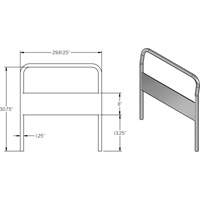 30" Chrome Handle for Platform Truck EastCoast Offshore Supplies