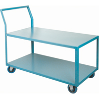 Heavy-Duty Low Profile Shop Carts, 2 Tiers, 24" W x 48" D x 40" H, 1200 lbs. Cap. EastCoast Offshore Supplies