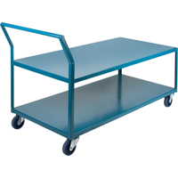 Heavy-Duty Low Profile Shop Carts, 2 Tiers, 30" W x 60" D x 40" H, 1200 lbs. Cap. EastCoast Offshore Supplies