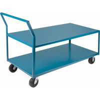 Heavy-Duty Low Profile Shop Carts, 2 Tiers, 30" W x 60" D x 41" H, 2400 lbs. Cap. EastCoast Offshore Supplies