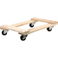 Wood Dollies - Medium-Duty, Polyolefin Wheels, 900 lbs. Capacity, 18" W x 30" D x 7" H EastCoast Offshore Supplies