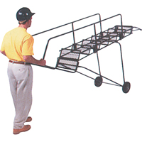 Fold-N-Store Rolling Ladders, 6 Steps, Perforated, 60" High EastCoast Offshore Supplies