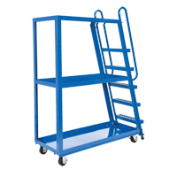 Chariot &agrave; cueillette, Acier, 21-7/8" la x 56-1/8" p, 3 tablettes, Capacit&eacute; 1000 lb EastCoast Offshore Supplies