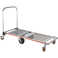 Chariot &agrave; plateforme repliable &agrave; six roues, Aluminium, 1550 lb, 61-7/8" lo x 23-1/4" la, Hauteur 39" EastCoast Offshore Supplies