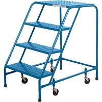 CSA Rolling Step Ladder, 4 Steps, 22" Step Width, 37" Platform Height, Steel EastCoast Offshore Supplies