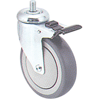 Roulette zingu&eacute;e, Pivotant avec frein, Diam&egrave;tre 4" (102 mm), Capacit&eacute; 200 lb (91 kg) EastCoast Offshore Supplies
