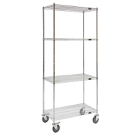 Chariots en treillis m&eacute;tallique, Chrom&eacute;, 48" x 80" x 24", Capacit&eacute; 800 lb EastCoast Offshore Supplies